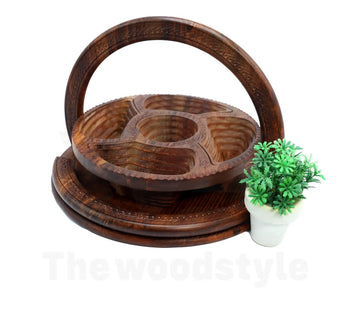 Wooden dry fruit tray export premium quality