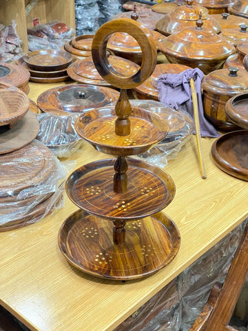 Wooden dry fruit tray export premium quality