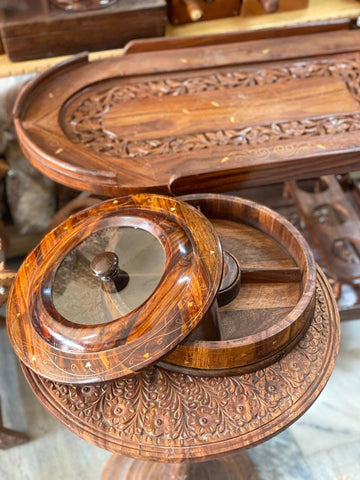 Wooden Dry fruit tray export premium quality