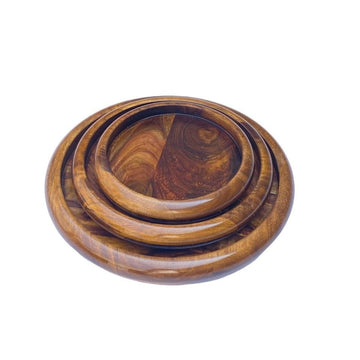 Wooden plates export premium quality 3 pieces