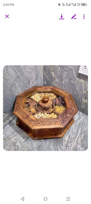 Wooden dry fruits tray export premium quality