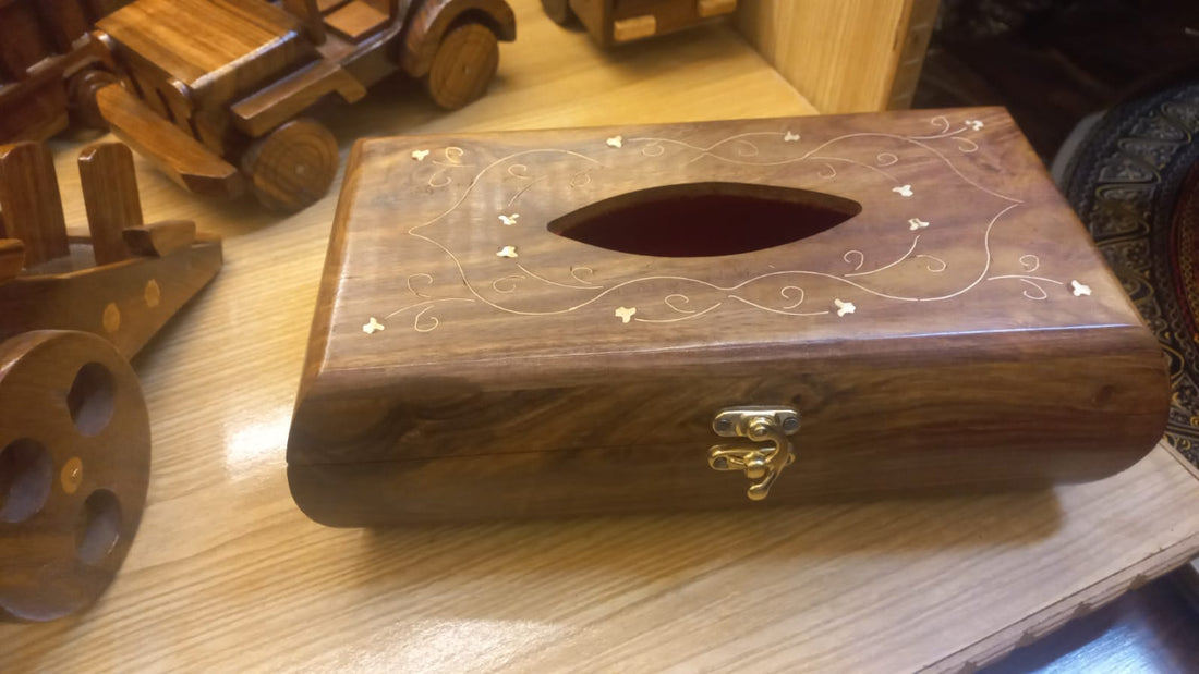 Wooden tissue box export premium quality